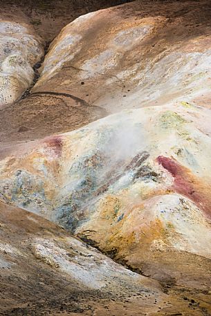 Colored reliefs near the Viti crater