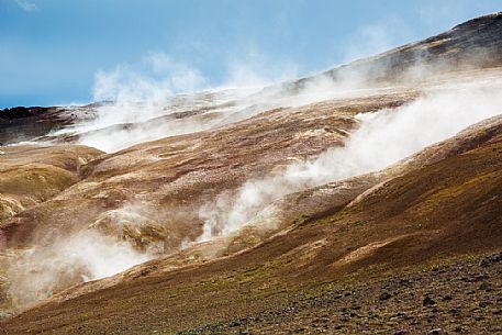 Leirhnjukul lava fields in Krafla Caldera