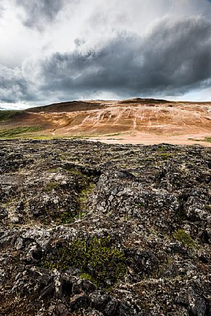 Leirhnjukul lava fields in Krafla Caldera