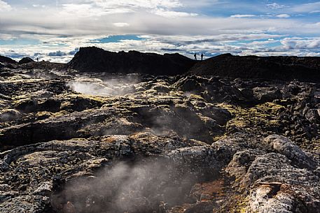 Leirhnjukul lava fields in Krafla Caldera