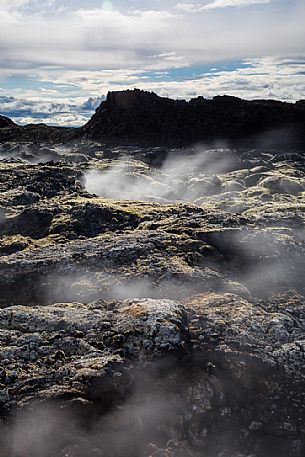 Leirhnjukul lava fields in Krafla Caldera