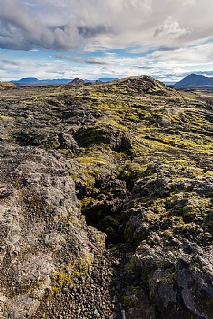 Leirhnjukul lava fields in Krafla Caldera