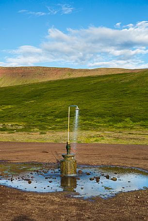 Shower with geothermal water