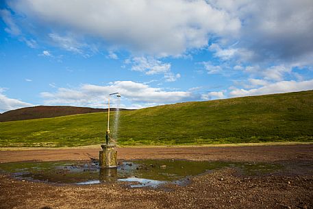 Shower with geothermal water