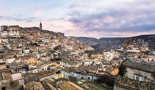 dawn in Matera