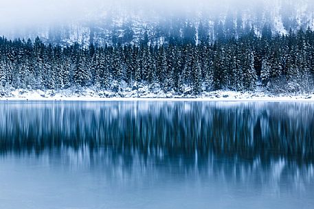 Winter at Fusine lakes, Tarvisio, Julian alps, Italy