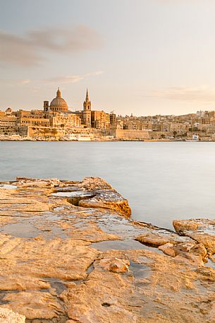 Valletta city at twilight, Malta, Europe