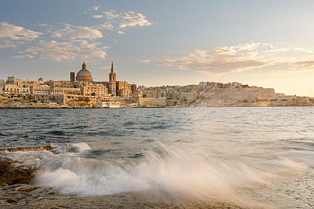 Panoramic view of Valletta city, the capital of Malta, Europe