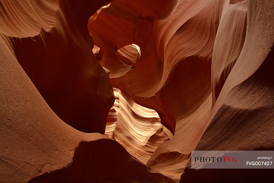 Particular rock formation in the Lower Antelope Canyon, near Page, Arizona.