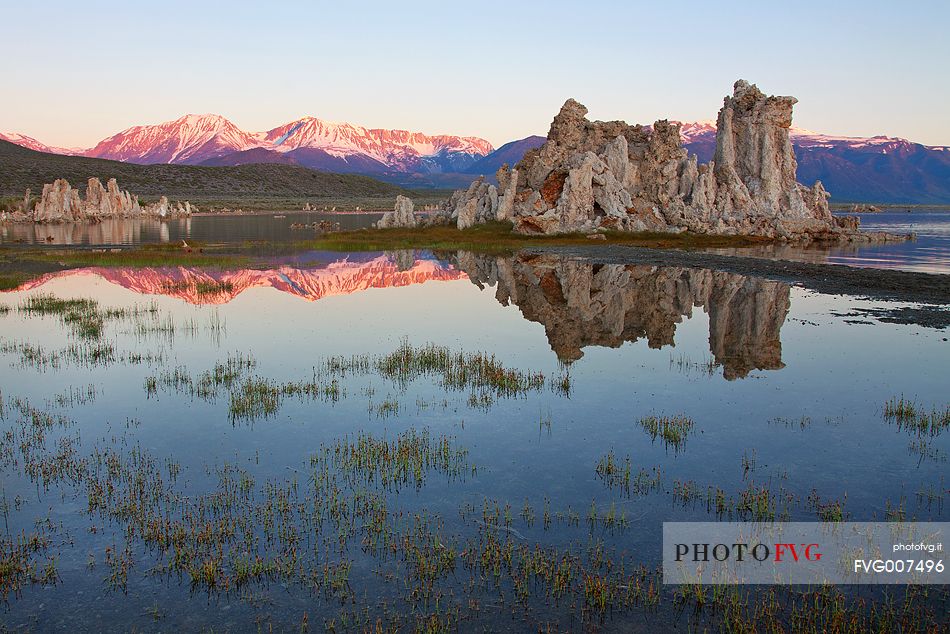 Sunrise and reflections at Mono Lake, California