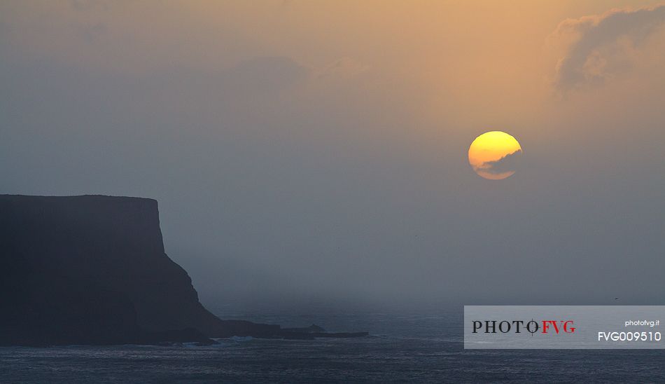 Sunset in the northern coast of Northern Ireland