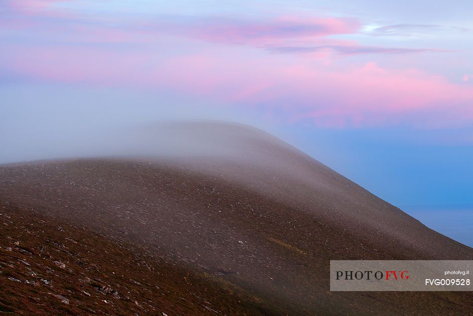 Fog at sunset, Achill Island, Ireland