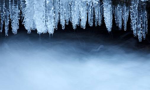 Ice formation in Yading Nature Reserve, Sichuan, China.