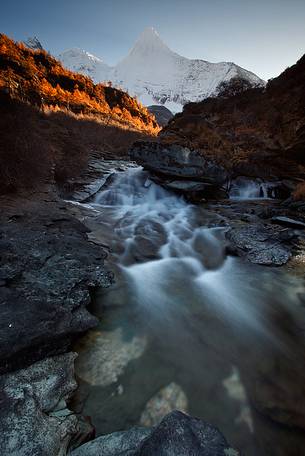 Secret mount Yangmaiyong in Yading Nature Reserve,, Sichuan Region, China.