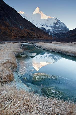 Secret mount Yangmaiyong in Yading Nature Reserve,, Sichuan Region, China.