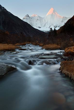 Secret mount Yangmaiyong in Yading Nature Reserve,, Sichuan Region, China.