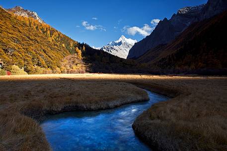 Secret mount Xianuoduoji in Yading Nature Reserve,, Sichuan Region, China. Secret mount Xianuoduoji in Yading Nature Reserve,, Sichuan Region, China.
