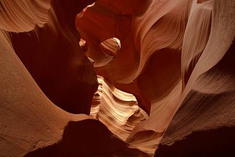 Particular rock formation in the Lower Antelope Canyon, near Page, Arizona.