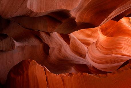 Particular rock formation in the Lower Antelope Canyon, near Page, Arizona.