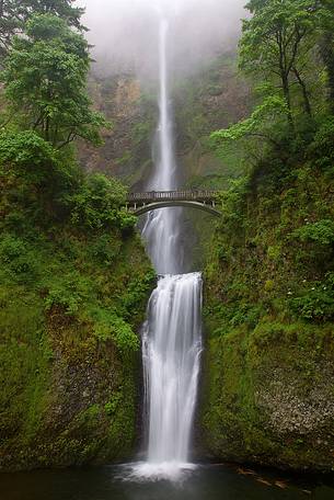 The spectacular Multnomah falls in the Columbia River Gorge region, Oregon. The spectacular Multnomah falls in the Columbia River Gorge region, Oregon.