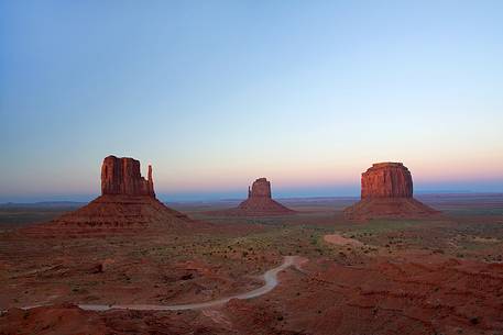 The famous Monument Valley at sunset, Arizona.
