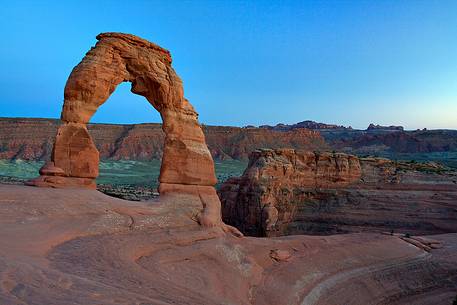 The famous Delicate Arch in the Arches National Park, Utah.