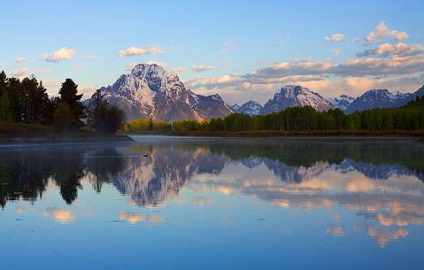 Peacefull sunrise on Snake River, Grand Teton National Park.