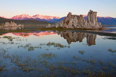 Sunrise and reflections at Mono Lake, California