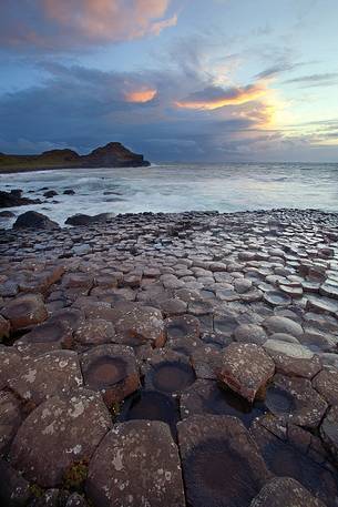 Sunset at Giant's Causeway, Northern Ireland Sunset at Giant's Causeway, Northern Ireland