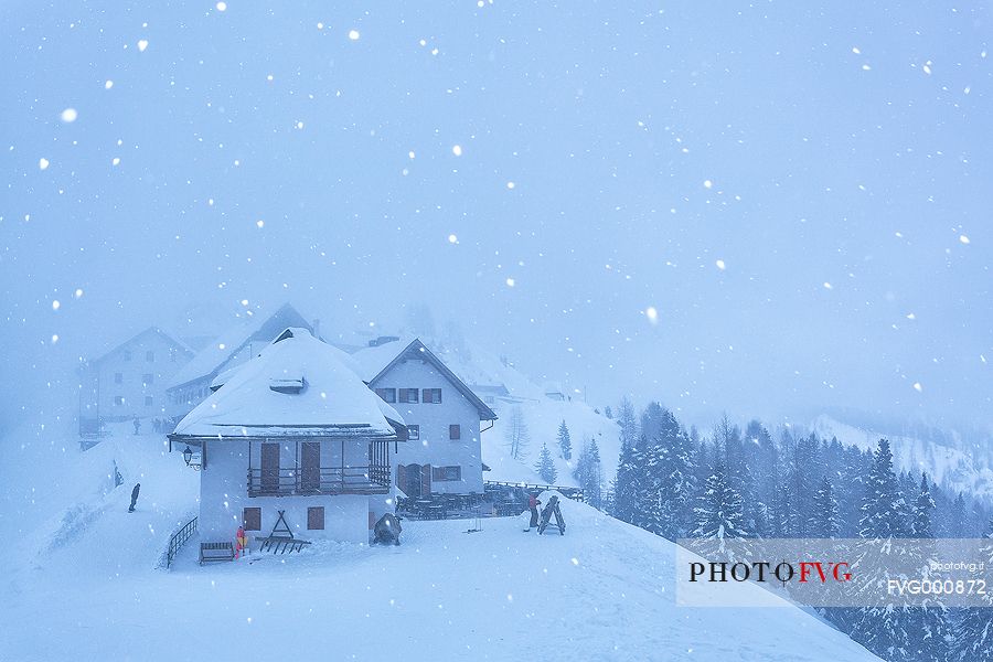 Monte Lussari, Alpi Giulie, winter