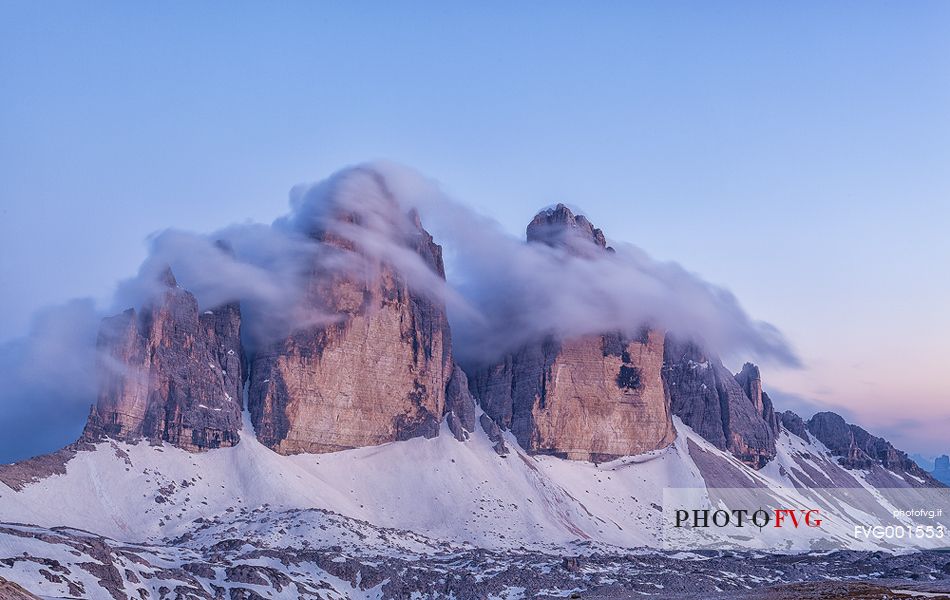 summer sunset in Tre Cime di Lavaredo