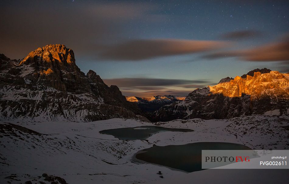 Lakes in the highlands of Lavaredo