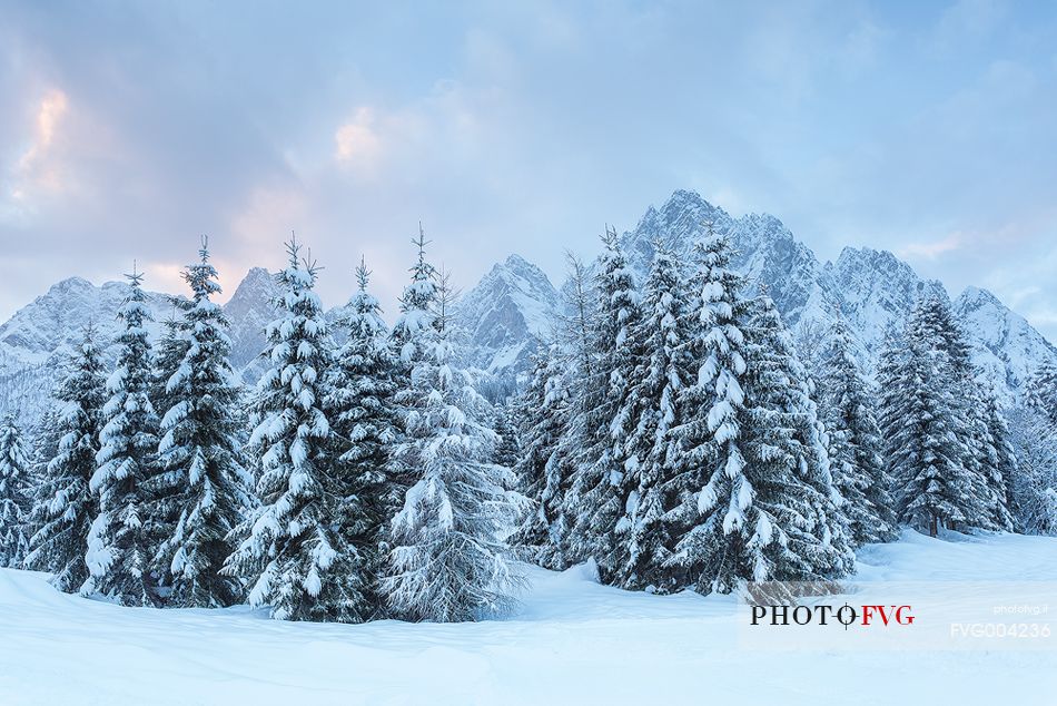 Winter sunrise in Sappada