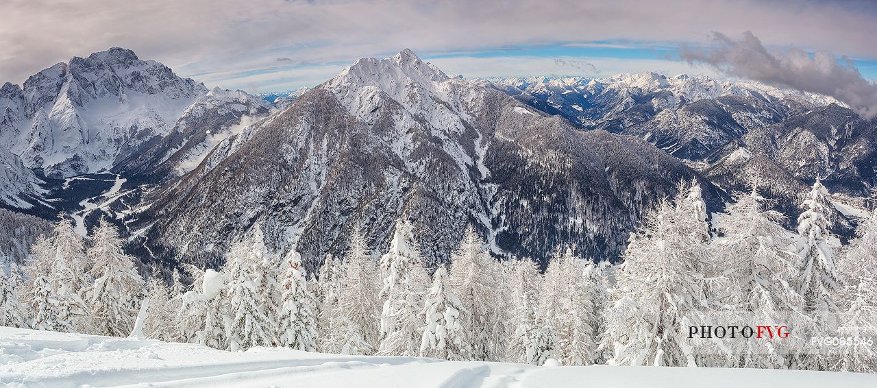 Julian Alps, panoramic view to Mount Florianca