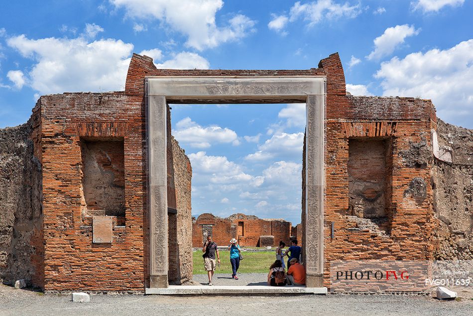 The ruins of Pompeii are located near the modern suburban town of Pompei