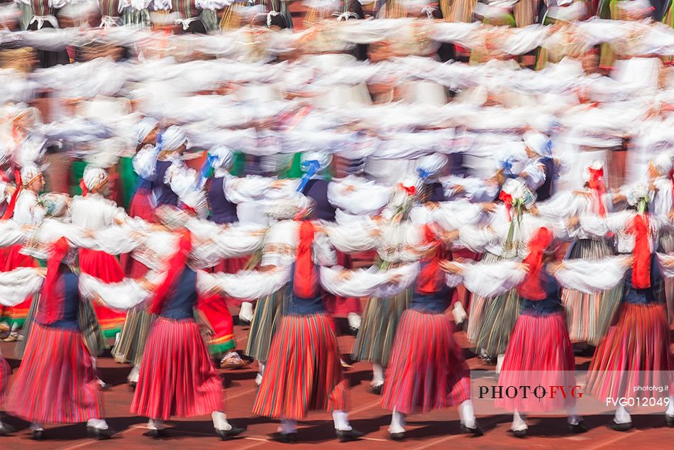 This is the story of time manifesting itself in our ancestors heritage and us shaping our time through our own touches, contacts, caresses and impacts.
Song and dance celebrations are an old and very important tradition for Estonia and Estonians (the first song celebration took place in 1869 and the first dance celebration in 1934) and these celebrations are nowadays held every five years. In 2003 our tradition of song and dance celebrations was entered to UNESCOs List of Intangible Cultural Heritage.