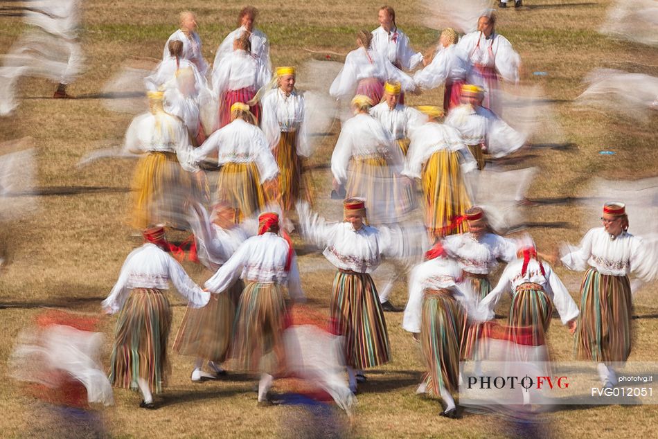 This is the story of time manifesting itself in our ancestors heritage and us shaping our time through our own touches, contacts, caresses and impacts.
Song and dance celebrations are an old and very important tradition for Estonia and Estonians (the first song celebration took place in 1869 and the first dance celebration in 1934) and these celebrations are nowadays held every five years. In 2003 our tradition of song and dance celebrations was entered to UNESCOs List of Intangible Cultural Heritage.