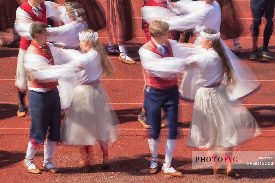 This is the story of time manifesting itself in our ancestors heritage and us shaping our time through our own touches, contacts, caresses and impacts.
Song and dance celebrations are an old and very important tradition for Estonia and Estonians (the first song celebration took place in 1869 and the first dance celebration in 1934) and these celebrations are nowadays held every five years. In 2003 our tradition of song and dance celebrations was entered to UNESCOs List of Intangible Cultural Heritage.