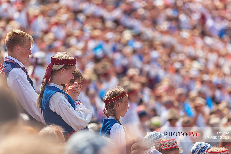 This is the story of time manifesting itself in our ancestors heritage and us shaping our time through our own touches, contacts, caresses and impacts.
Song and dance celebrations are an old and very important tradition for Estonia and Estonians (the first song celebration took place in 1869 and the first dance celebration in 1934) and these celebrations are nowadays held every five years. In 2003 our tradition of song and dance celebrations was entered to UNESCOs List of Intangible Cultural Heritage.