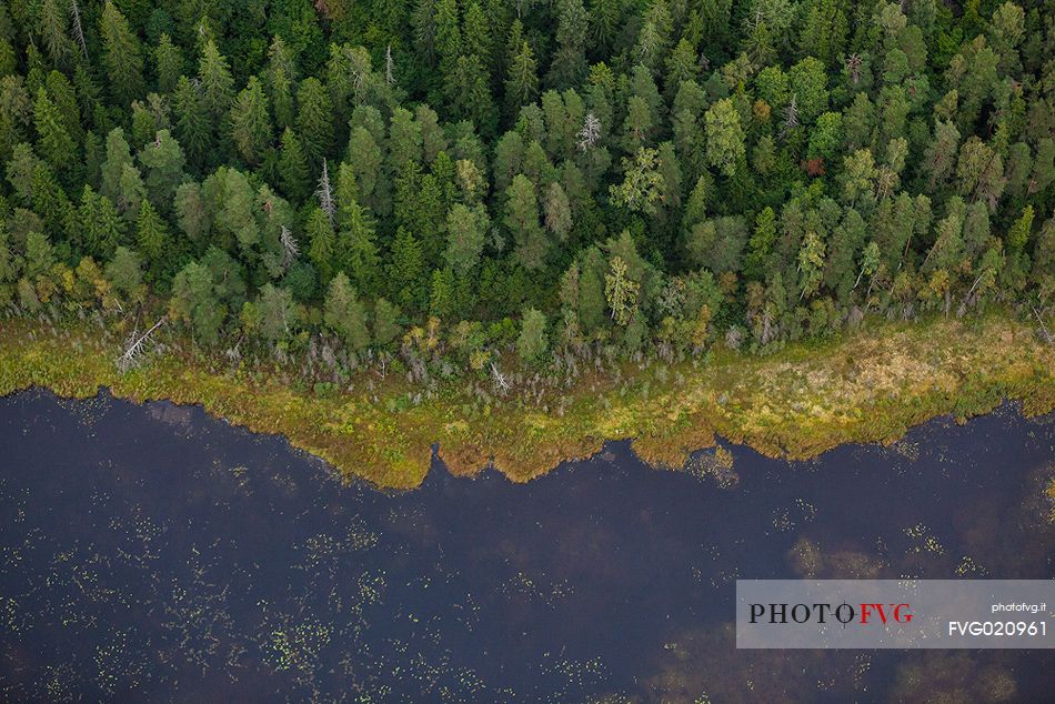 Aereal view of the Puname lake, Paunkla Nature Park, Estonia
