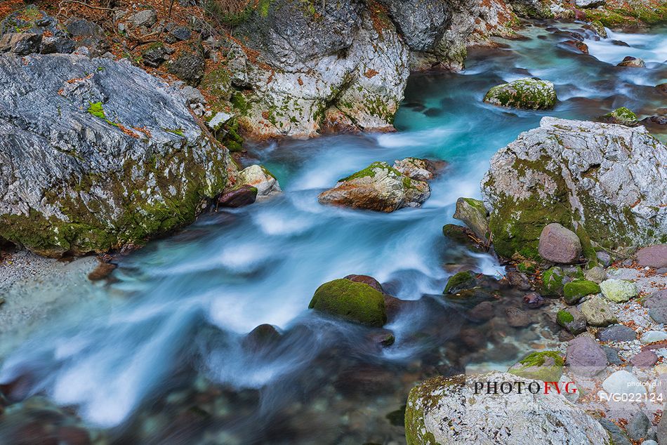 Slizza stream in the Julian Alps, Tarvisio, Italy