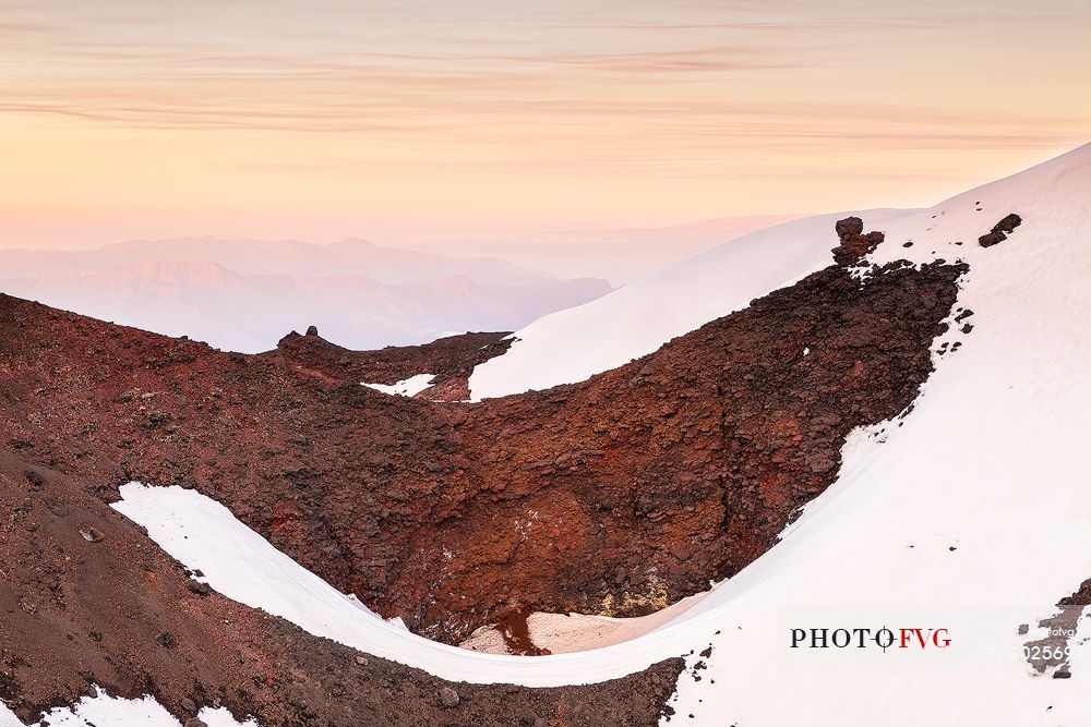 Sunset on Northern Etna National Park, Sicily, Italy