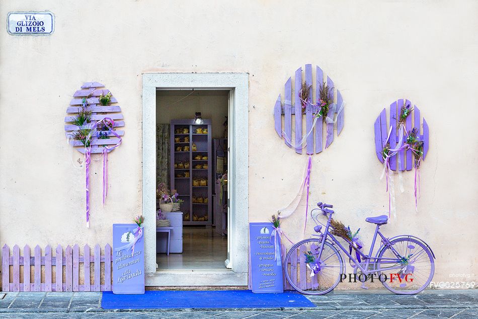 Palace of Venzone village. Venzone il the village of lavender, Friuli Venezia Giulia, Italy