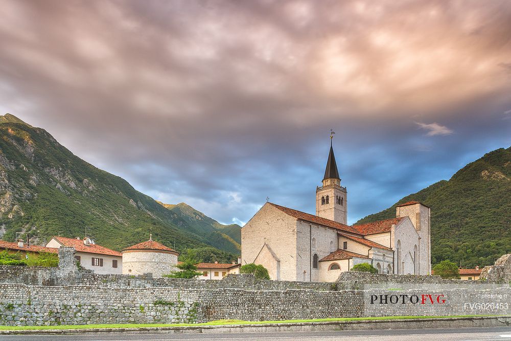 Venzone village. It was declared National Monument in 1965 as unique fortified village of the XIV century in the region, Friuli Venezia Giulia, Italy