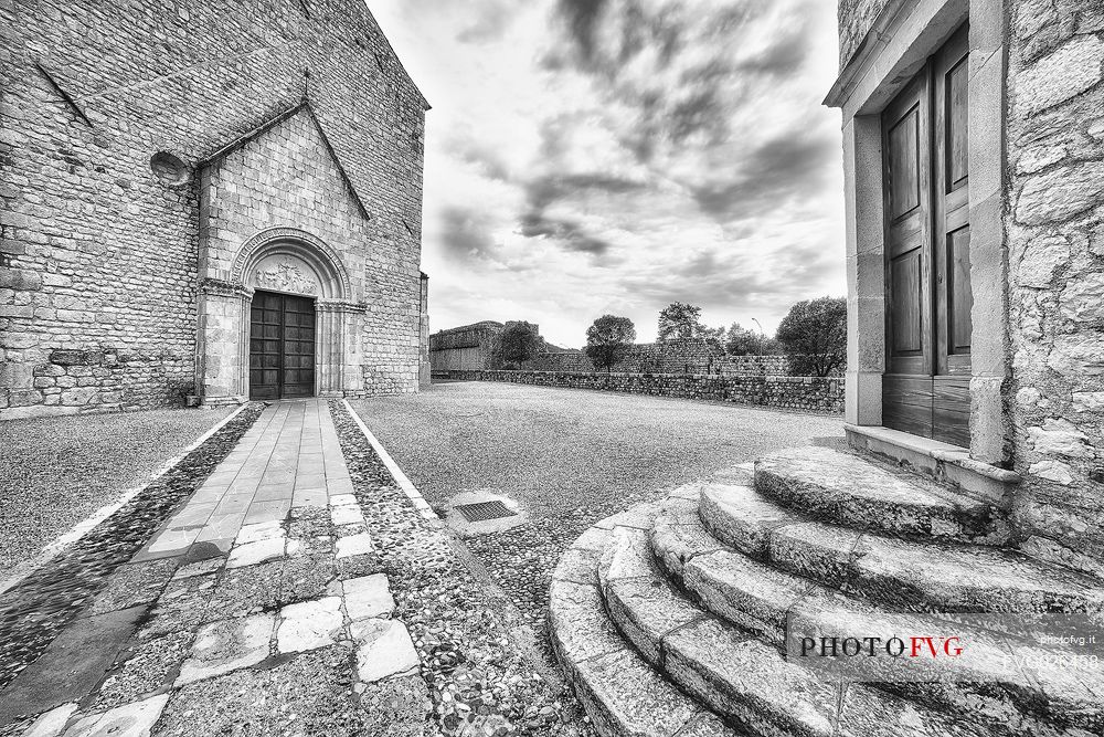 Duomo of Venzone village. It was declared National Monument in 1965 as unique fortified village of the XIV century in the region, Friuli Venezia Giulia, Italy