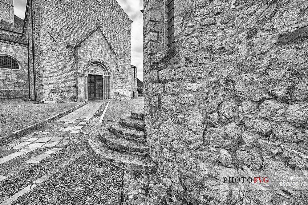 Duomo of Venzone village. It was declared National Monument in 1965 as unique fortified village of the XIV century in the region, Friuli Venezia Giulia, Italy