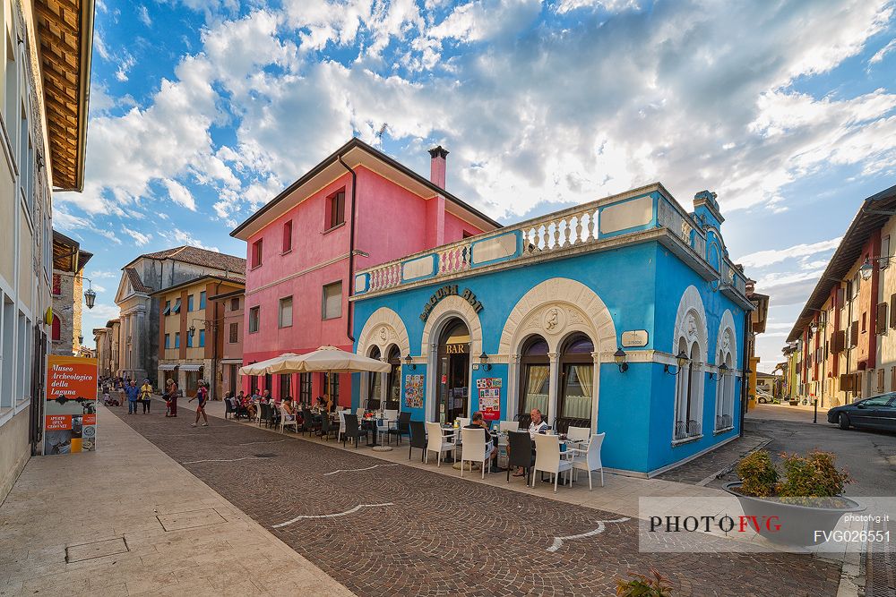 Downtown of Marano Lagunare village, Friuli Venezia Giulia, Italy
