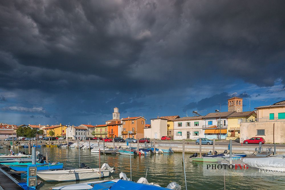 Marano Lagunare village and the harbor, Friuli Venezia Giulia, Italy