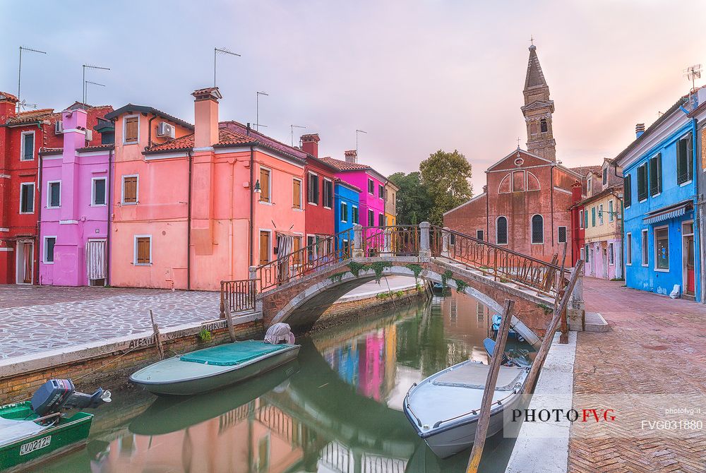 Burano village one of the Venetian islands, Venice, Italy