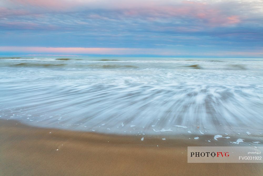 Seascape of Lido di Jesolo, a popular seaside resort near Venice, Veneto, Italy